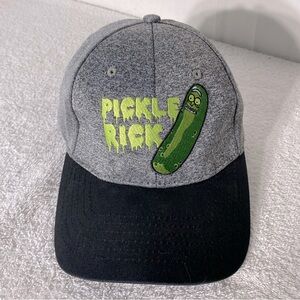 Rick And Morty Adult Swim Pickle Rick Grey and Black Cap Hat
